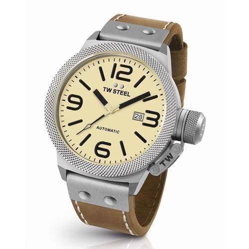 Image of Canteen 45 mm cream Automatik Herre ur fra TW Steel